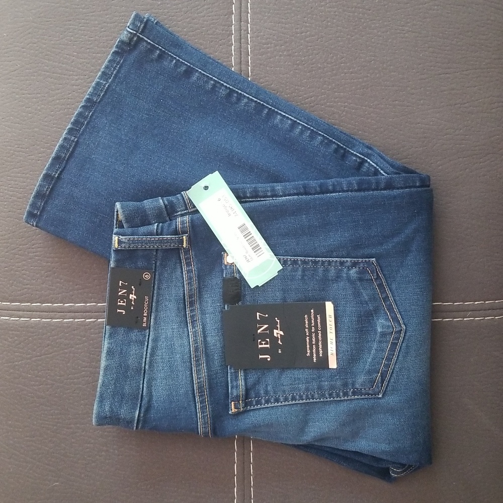 NWT JEN7 by 7 for all mankind Slim Bootcut Jean Indigo-6